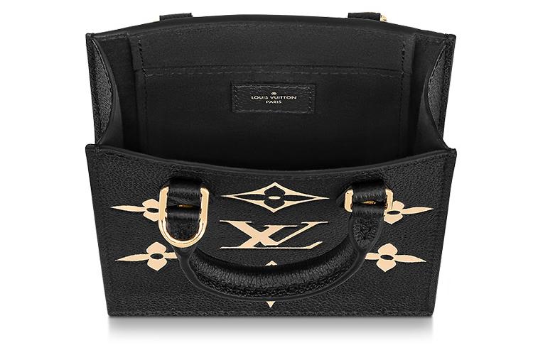 Сумка женская LOUIS VUITTON Petit Sac Plat черная-золотая