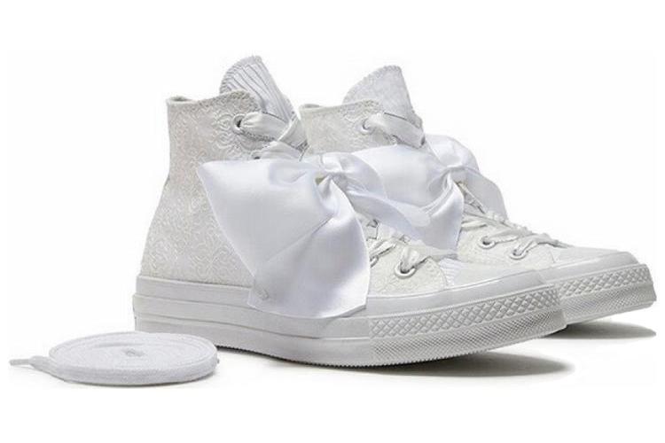Кеды женские Converse Chuck Taylor 70S High Tops floral embroidered white