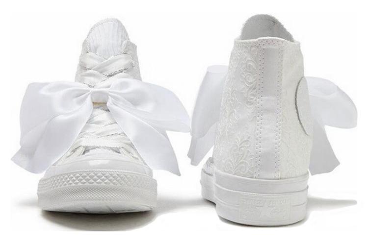 Кеды женские Converse Chuck Taylor 70S High Tops floral embroidered white