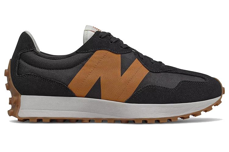 Кроссовки мужские New Balance 327 черные, оранжевые, 38.5 EU