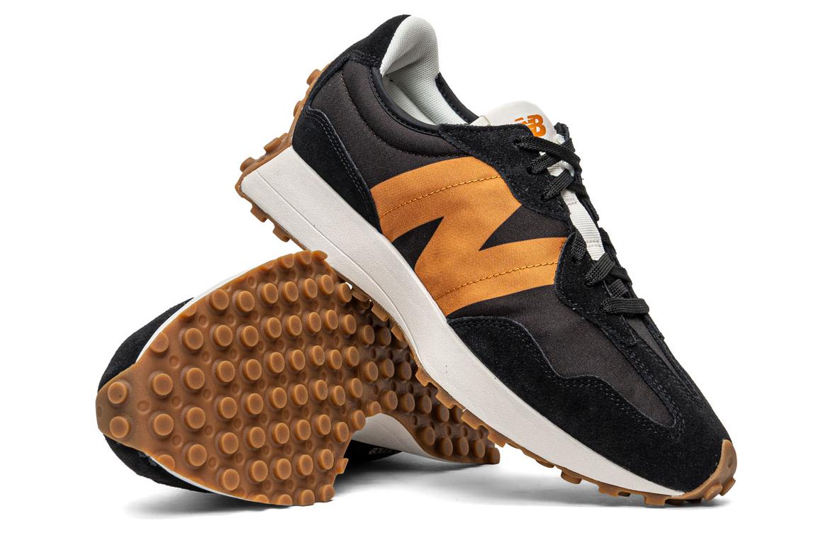 Кроссовки мужские New Balance 327 черные, оранжевые, 38.5 EU