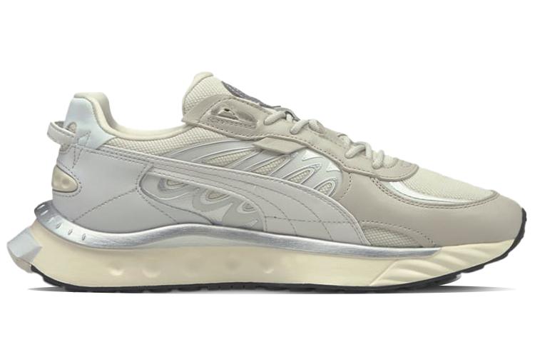 Кроссовки мужские PUMA Wild Rider Low Top Ivory Gray Silver White, 36 EU