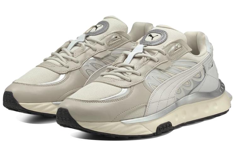 Кроссовки мужские PUMA Wild Rider Low Top Ivory Gray Silver White, 36 EU