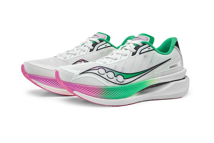Кроссовки унисекс Saucony IDLING Cruise белые, розовые, зелёные, 38 EU