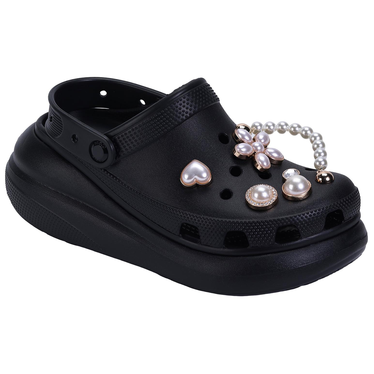 Шлепанцы унисекс Crocs Crush Clog черные, 36-37 EU
