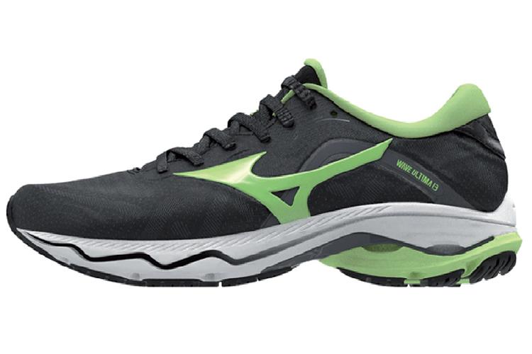 Беговые кроссовки мужские Mizuno Wave Ultima 13 черно-зеленые, 40.5 EU