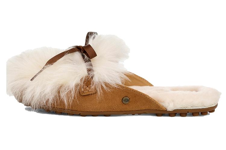 Тапочки женские UGG Shaine Fluff Cozy коричневые, 36 EU