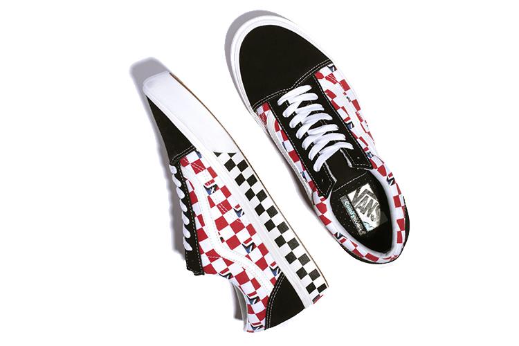 Кеды унисекс Vans Comfycush Old Skool Dimension Checkerboard черные, красные, синие, 36 EU