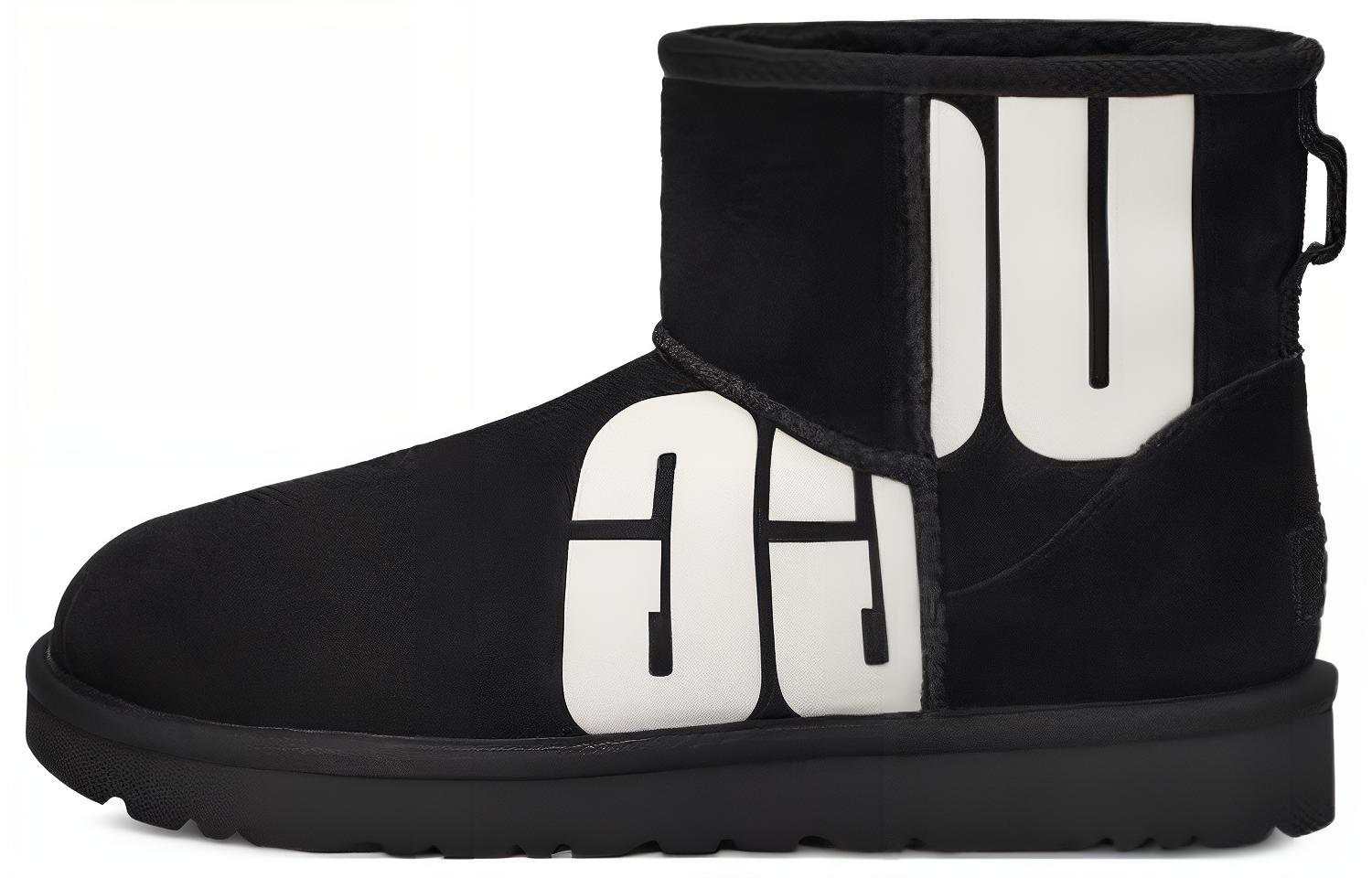 Угги женские UGG Mini Broken Logo Boot черные, 40 EU