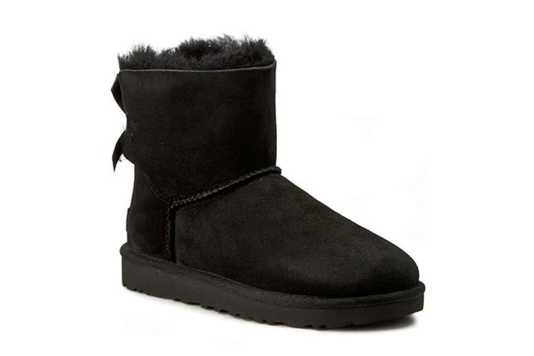 Сапоги женские UGG Mini Bailey Bow II черные, 36 EU