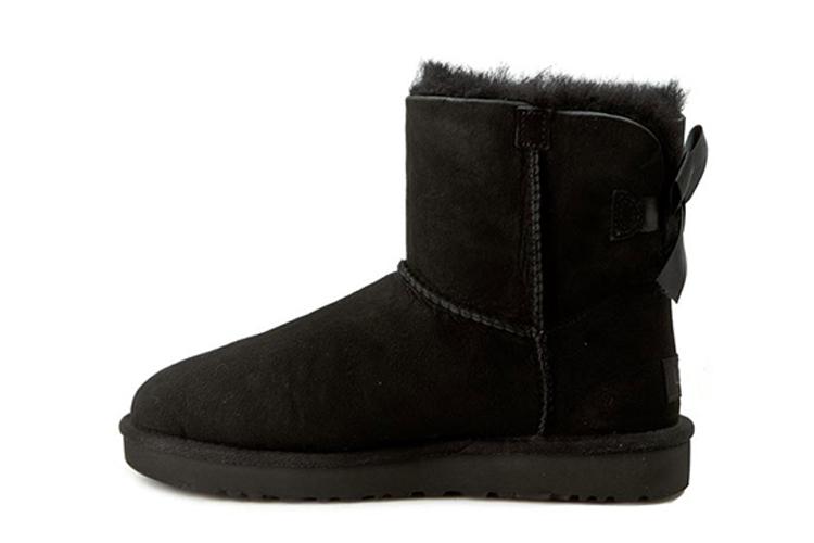 Угги женские UGG Mini Bailey Bow II черные, 37 EU