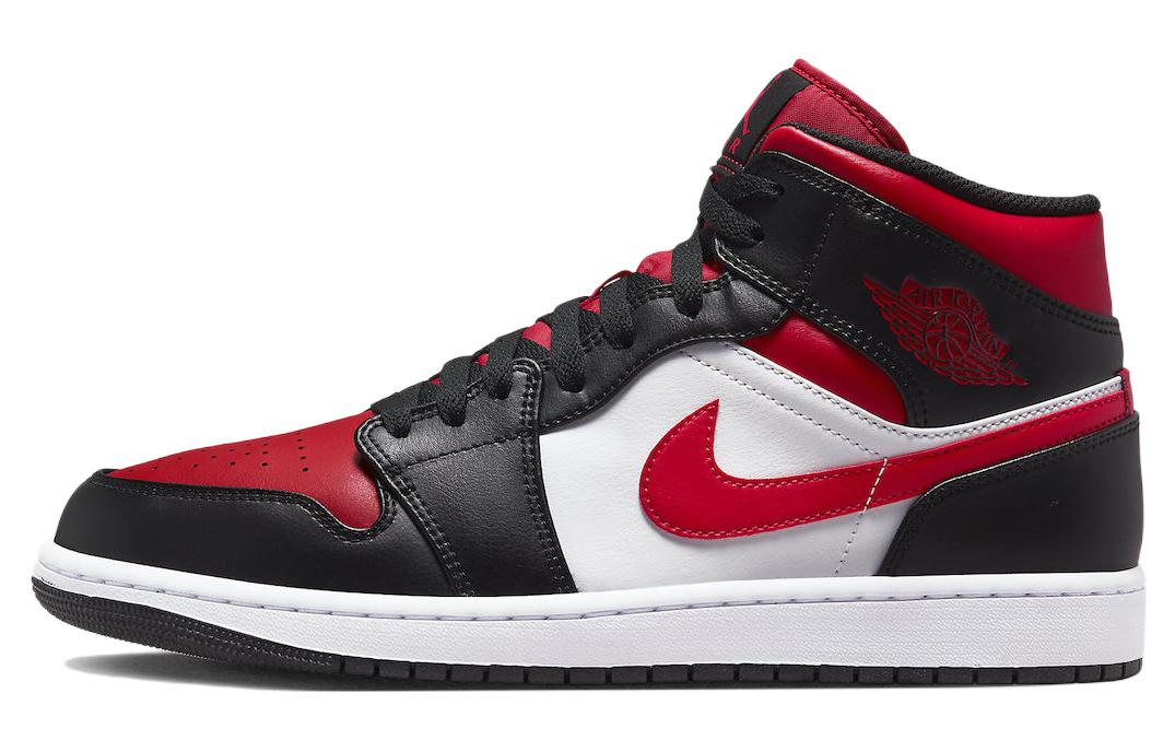 Кроссовки мужские Air Jordan 1 Mid 'Bred Toe', 42.5 EU