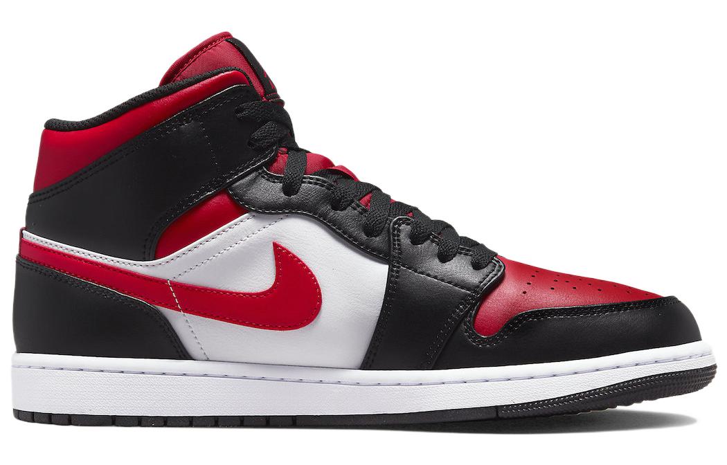 Кроссовки мужские Air Jordan 1 Mid 'Bred Toe', 42.5 EU