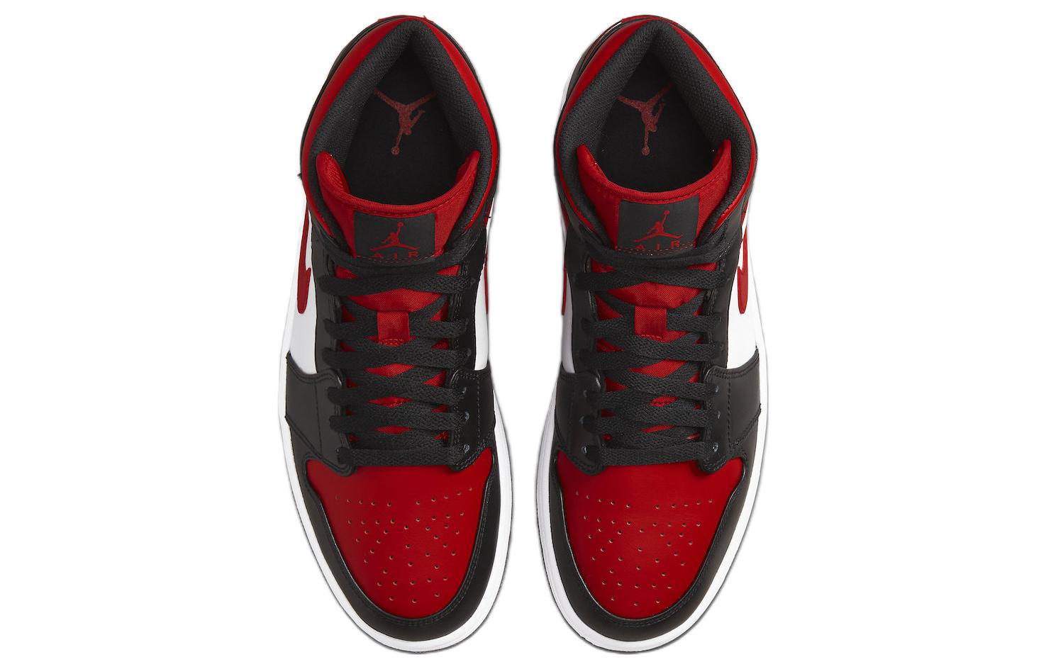 Кроссовки мужские Air Jordan 1 Mid 'Bred Toe', 42.5 EU