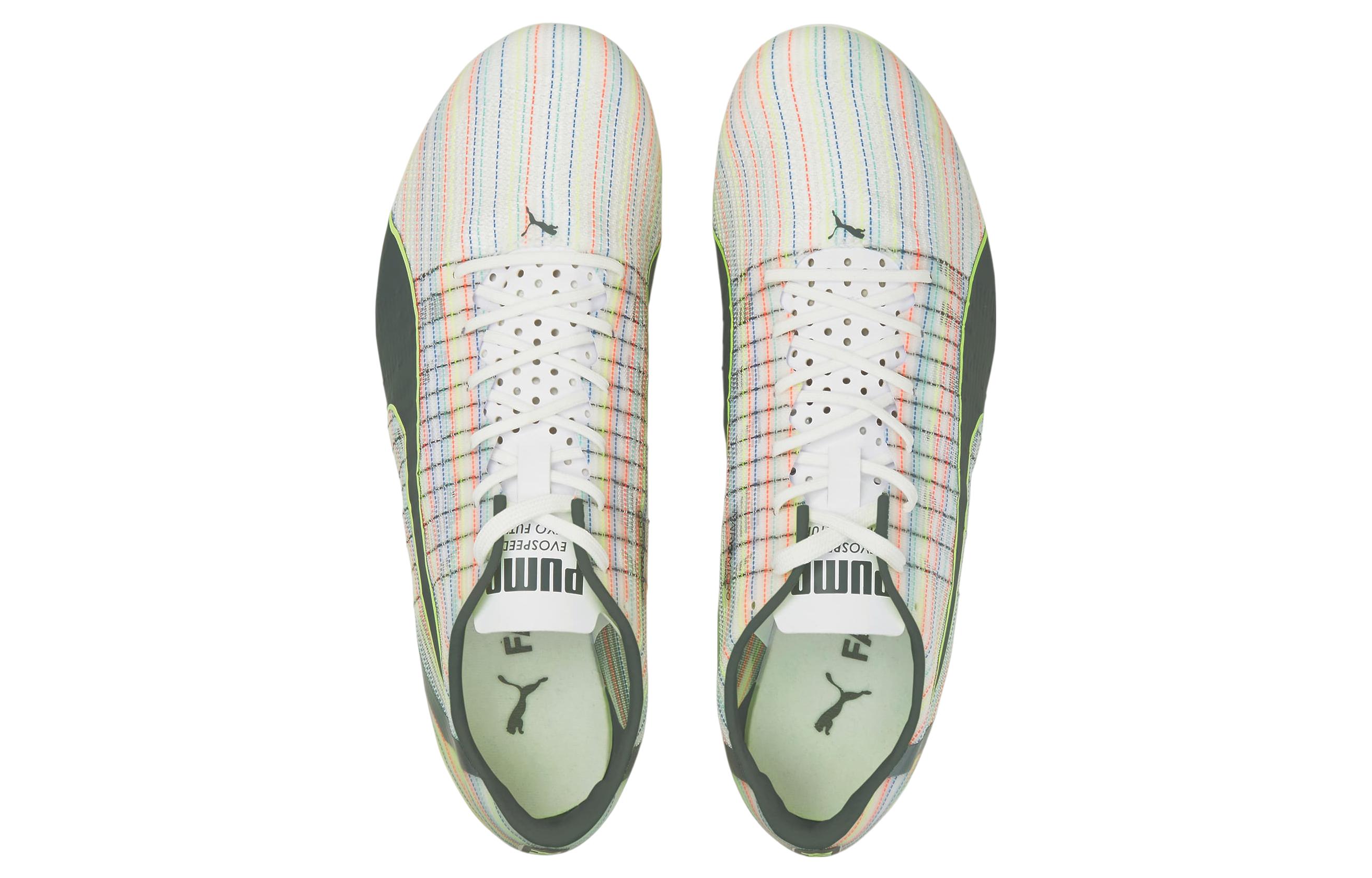 Велотуфли мужские PUMA EvoSPEED Tokyo Brush 3 белые и зелёные, 44 EU