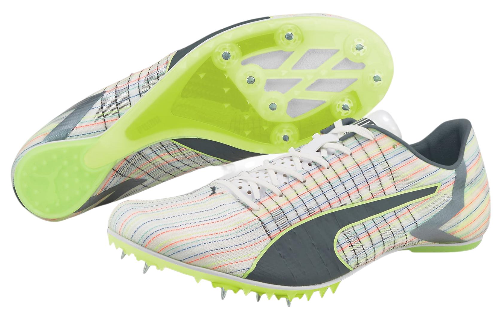 Велотуфли мужские PUMA EvoSPEED Tokyo Brush 3 белые и зелёные, 44 EU