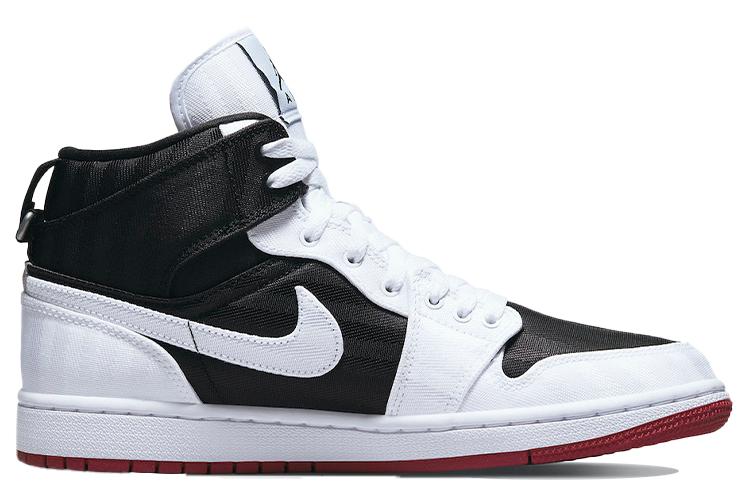 Кроссовки женские Jordan 1 Mid SE Utility Canvas белые, черные, 42.5 EU