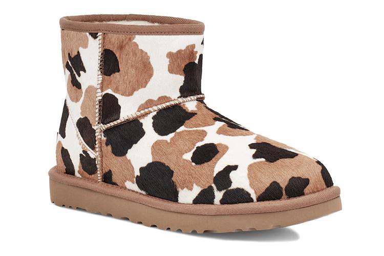Угги женские UGG Classic Mini Cow Print, 37 EU