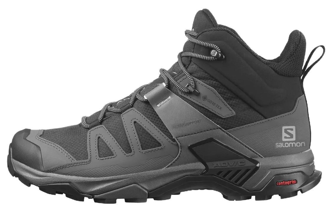 Треккинговые ботинки мужские Salomon X Ultra 4 Mid черные, 44 2/3 EU