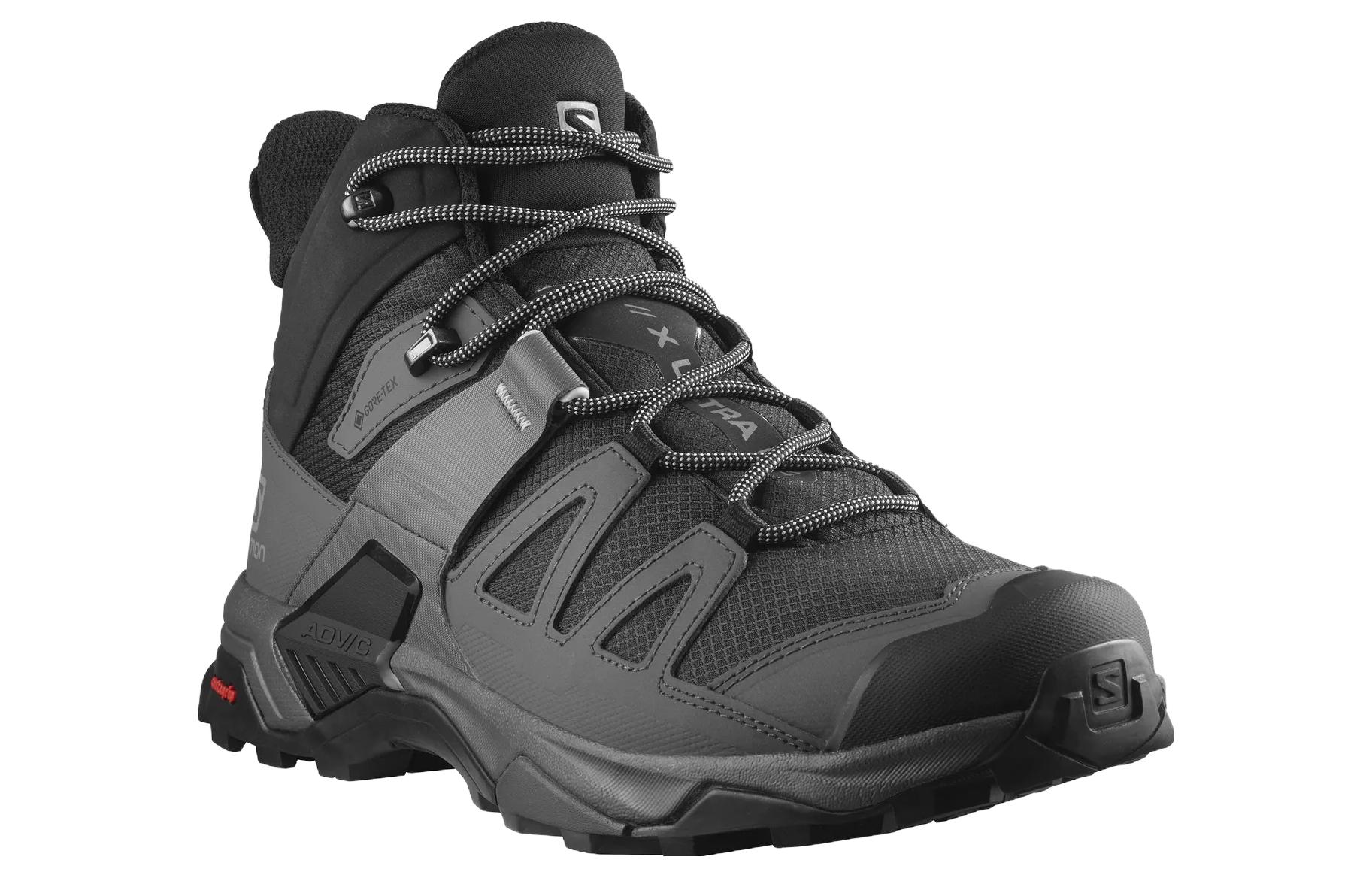 Треккинговые ботинки мужские Salomon X Ultra 4 Mid черные, 44 2/3 EU