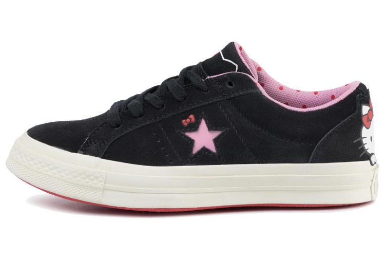 Кеды женские Converse One Star Ox Hello Kitty черные