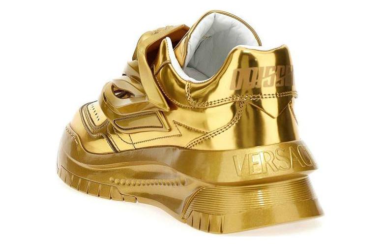 Кроссовки мужские VERSACE Odissea Caged Rubber Medusa Sneaker металлические золотые, 41 EU