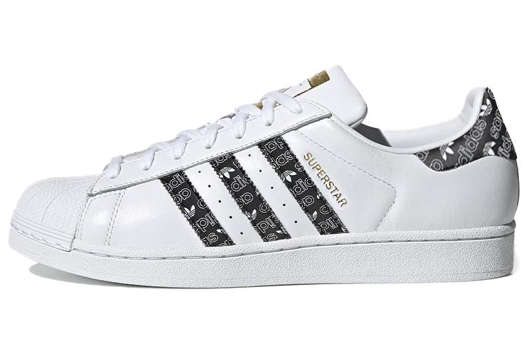 Кеды унисекс Adidas Superstar Monogram белые, черные