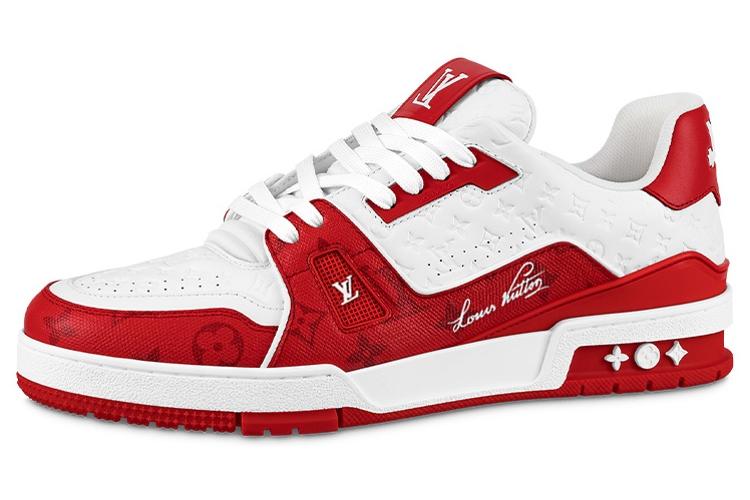 Кроссовки унисекс LOUIS VUITTON Trainer Low Mini Monogram Red, 44 EU