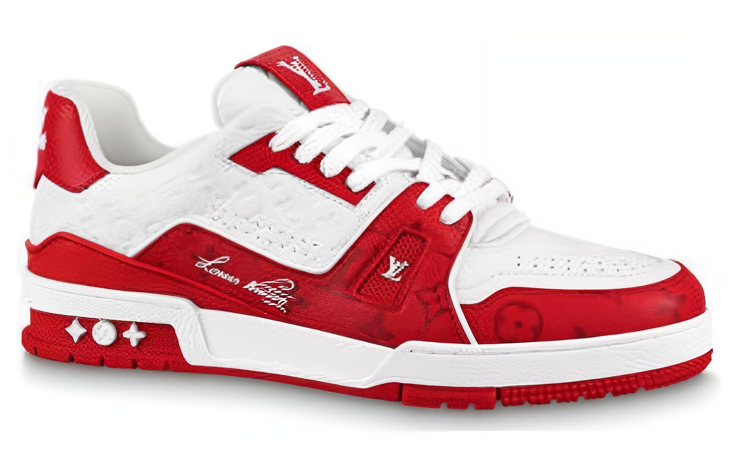 Кроссовки унисекс LOUIS VUITTON Trainer Low Mini Monogram Red, 44 EU