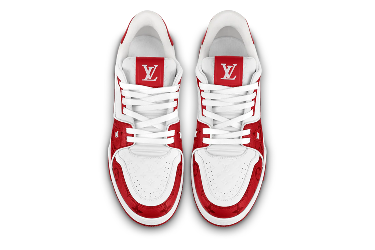 Кроссовки унисекс LOUIS VUITTON Trainer Low Mini Monogram Red, 44 EU