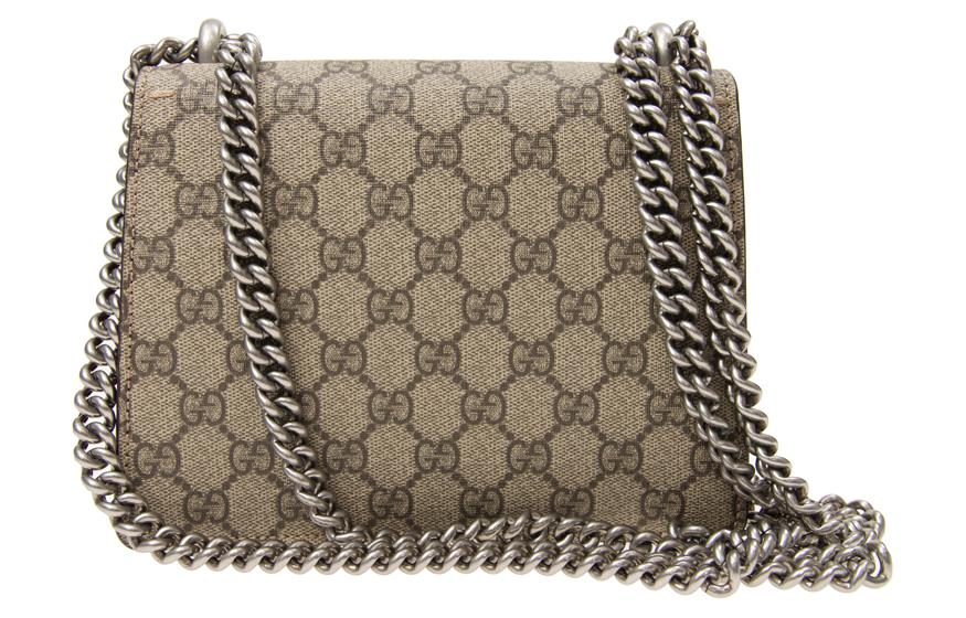 Сумка женская GUCCI Dionysus через плечо бежево-красная