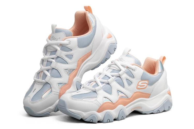 Кроссовки женские Skechers D'lites 2.0 белые, синие, розовые, 35.5 EU