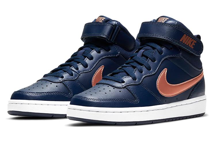 Кеды женские Nike Court Borough Mid 2 GS темно-синий металлик, 38 EU