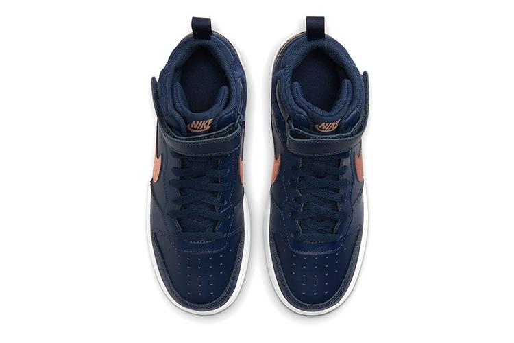 Кеды женские Nike Court Borough Mid 2 GS темно-синий металлик, 38 EU