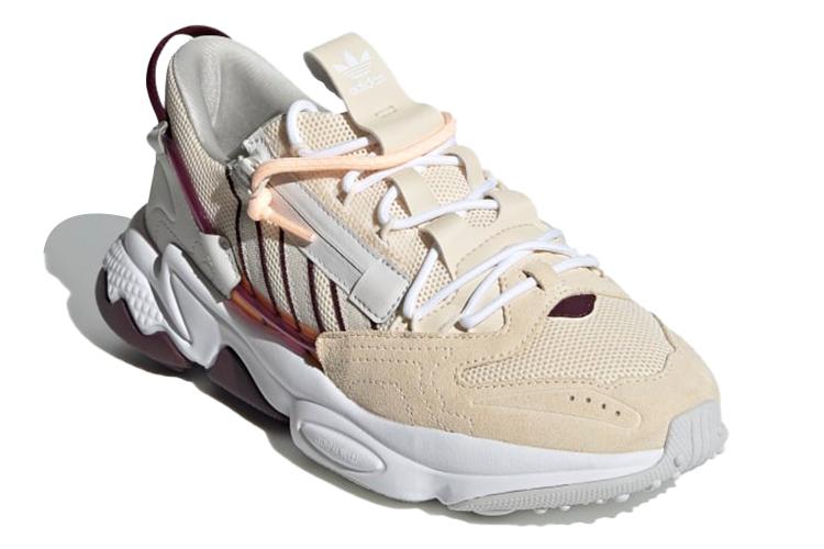 Кроссовки женские Adidas Ozweego Zip Ecru Tint Maroon, 36 2/3 EU