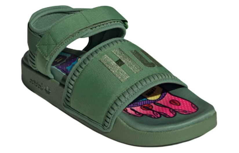 Сандалии унисекс Adidas Adilette 2 Pharrell зеленые, 36 2/3 EU