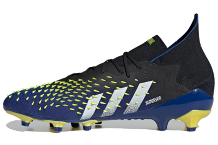 Футбольные бутсы мужские Adidas Predator Freak .1 AG черные, белые, синие, 40 EU