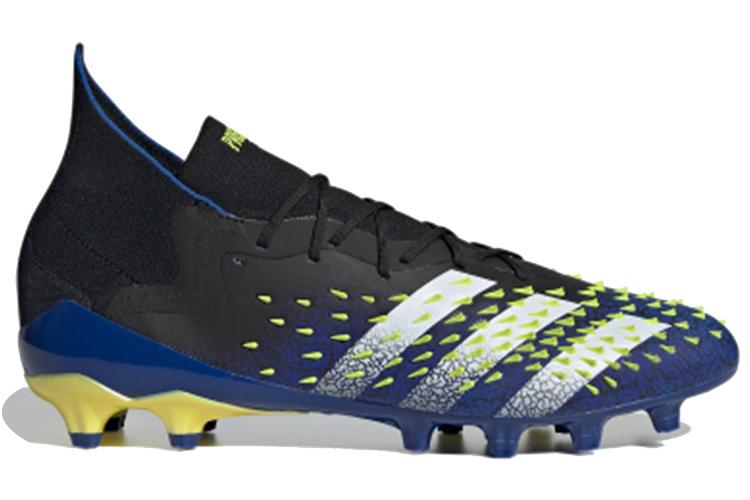 Футбольные бутсы мужские Adidas Predator Freak .1 AG черные, белые, синие, 40 EU