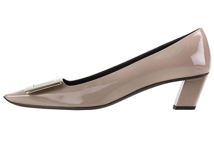 Туфли женские Roger Vivier Belle Vivier Buckle Pumps бежево-черные