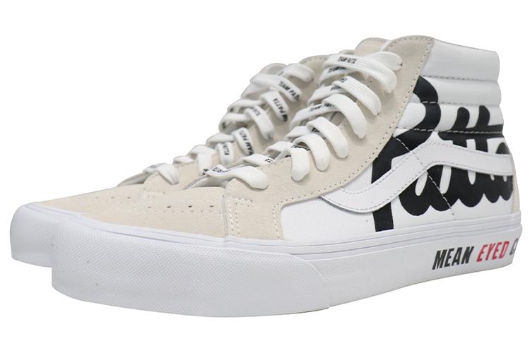 Кеды унисекс Vans Sk8-Hi Reissue Vault LX Patta Mean Eyed Cat белые