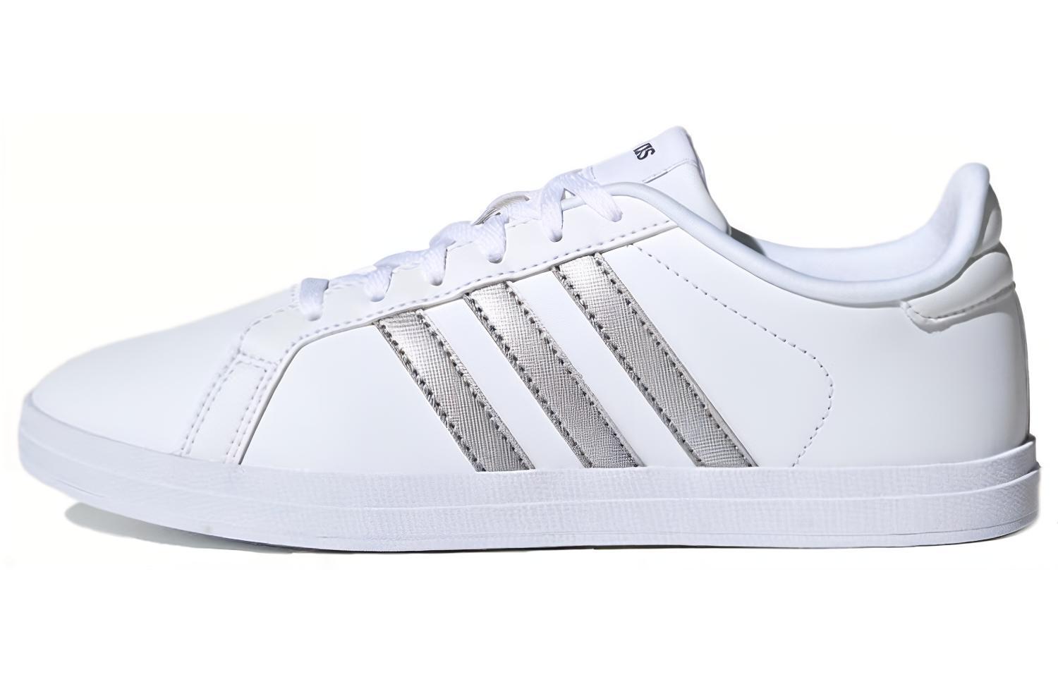 Кеды женские Adidas Courtpoint X белые серебристые металлик