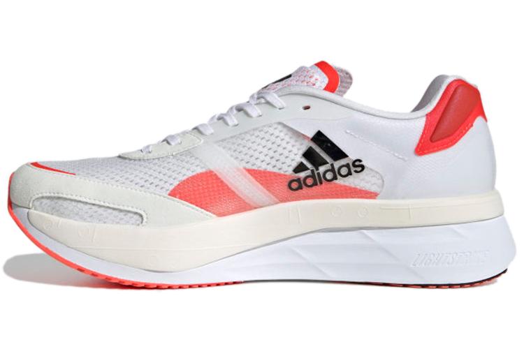 Кроссовки мужские Adidas Adizero Boston 10 белые, черные, 39 EU