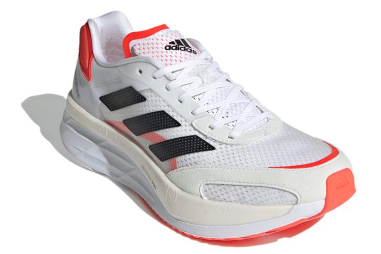 Кроссовки мужские Adidas Adizero Boston 10 белые, черные, 39 EU