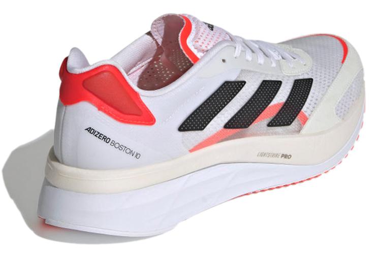 Кроссовки мужские Adidas Adizero Boston 10 белые, черные, 39 EU