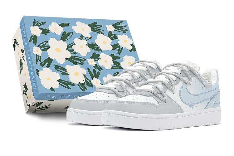 Кеды женские Nike Court Borough 2 Low GS Ice Blue, 38.5 EU