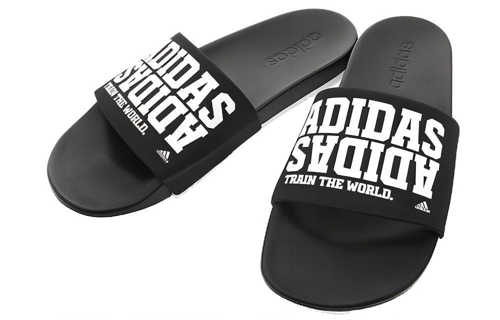 Шлепанцы женские Adidas Adilette Cloudfoam Plus черно-белые, 39 1/3 EU