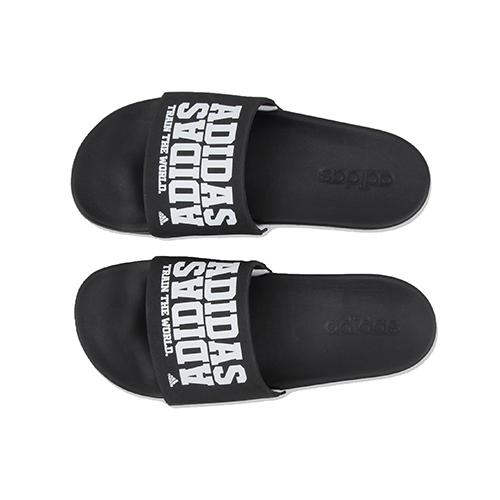 Шлепанцы женские Adidas Adilette Cloudfoam Plus черно-белые, 39 1/3 EU