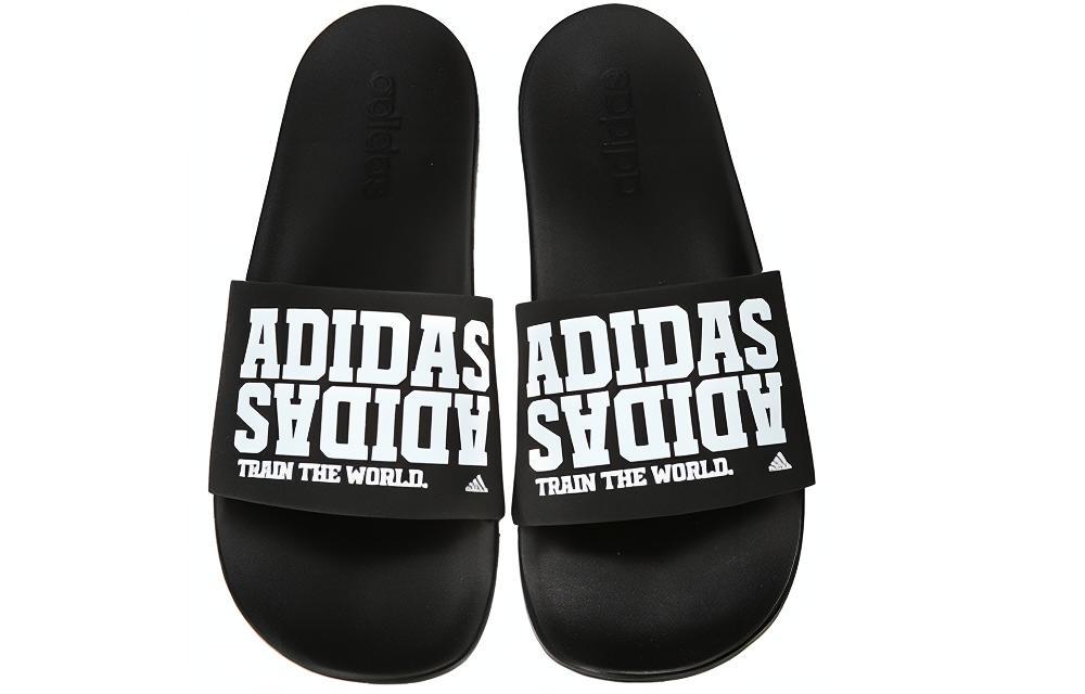 Шлепанцы женские Adidas Adilette Cloudfoam Plus черно-белые, 39 1/3 EU