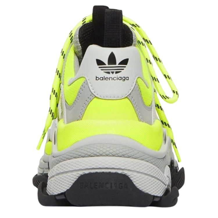 Кроссовки мужские Balenciaga X Adidas Triple S, флуоресцентный желтый