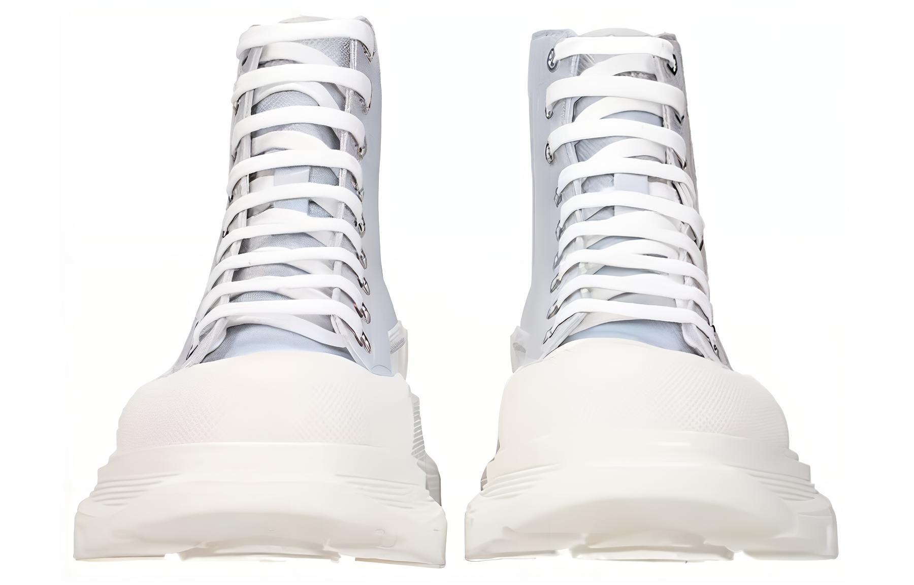 Утепленные галоши женские Alexander McQueen Tread Slick Boot синие, 41 EU